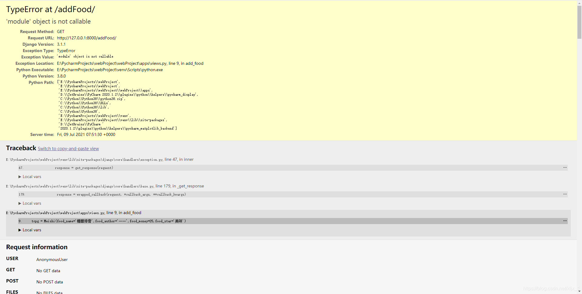 Python3 django pymysql module Object Is Not Callable CSDN Python3 django pymysql module object is not callable csdn