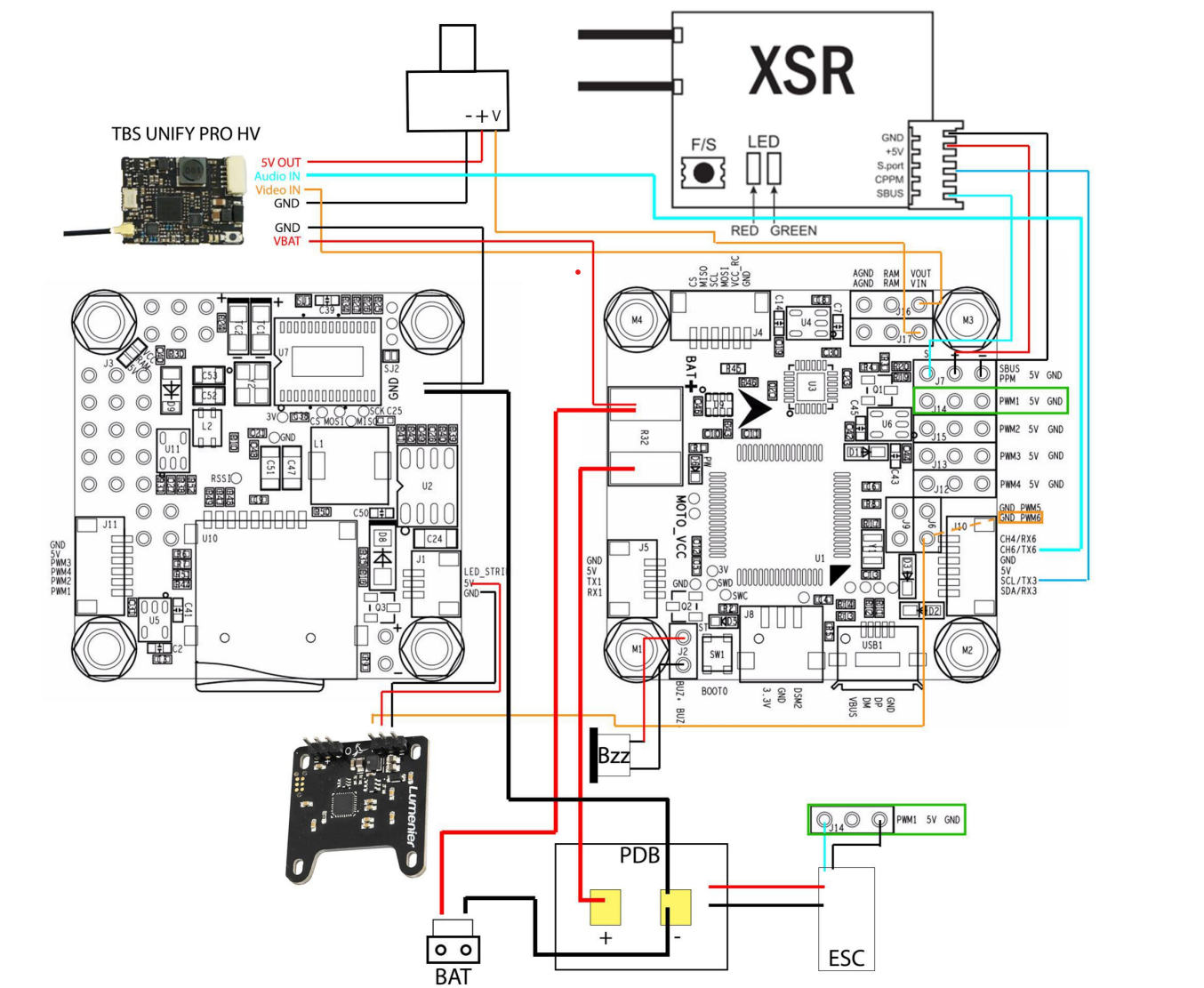 f4v3splus飞控接线图图片