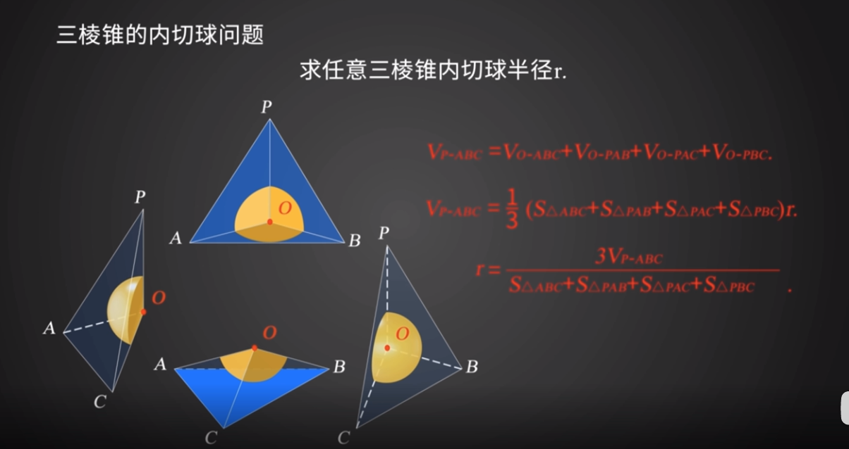 三棱锥内切球半径求法 Qq 的博客 Csdn博客