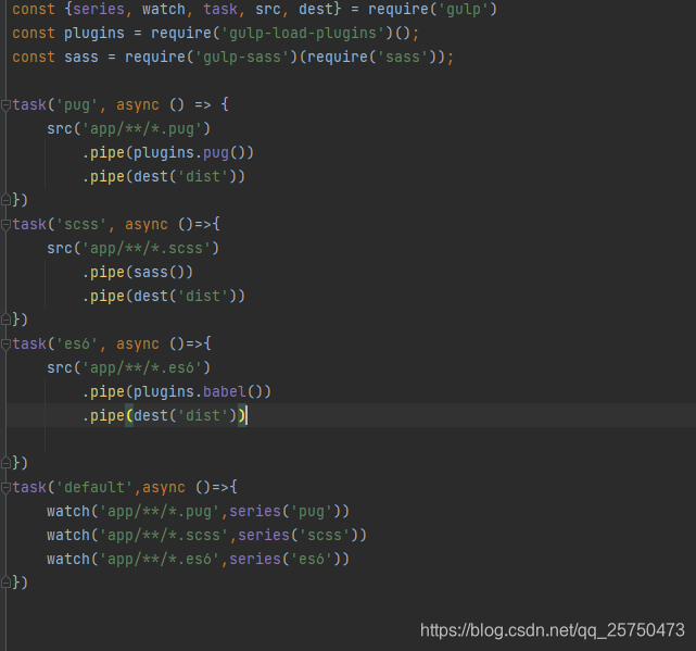 Gulp自动化编译pug Scss Es6 张杰伦的博客 Csdn博客