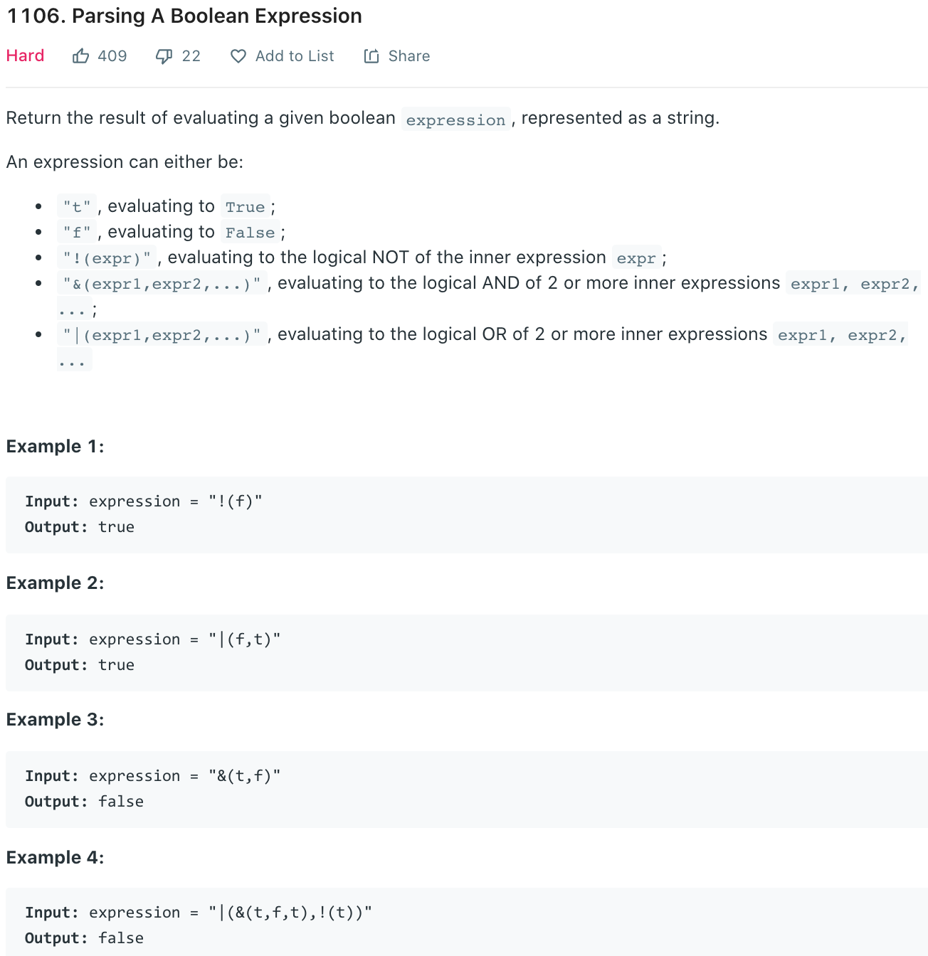 Parsing A Boolean Expression