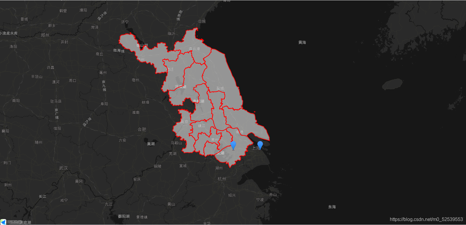 vue-amap添加某个省市县区的边界线，添加某个省市县区的行政区划