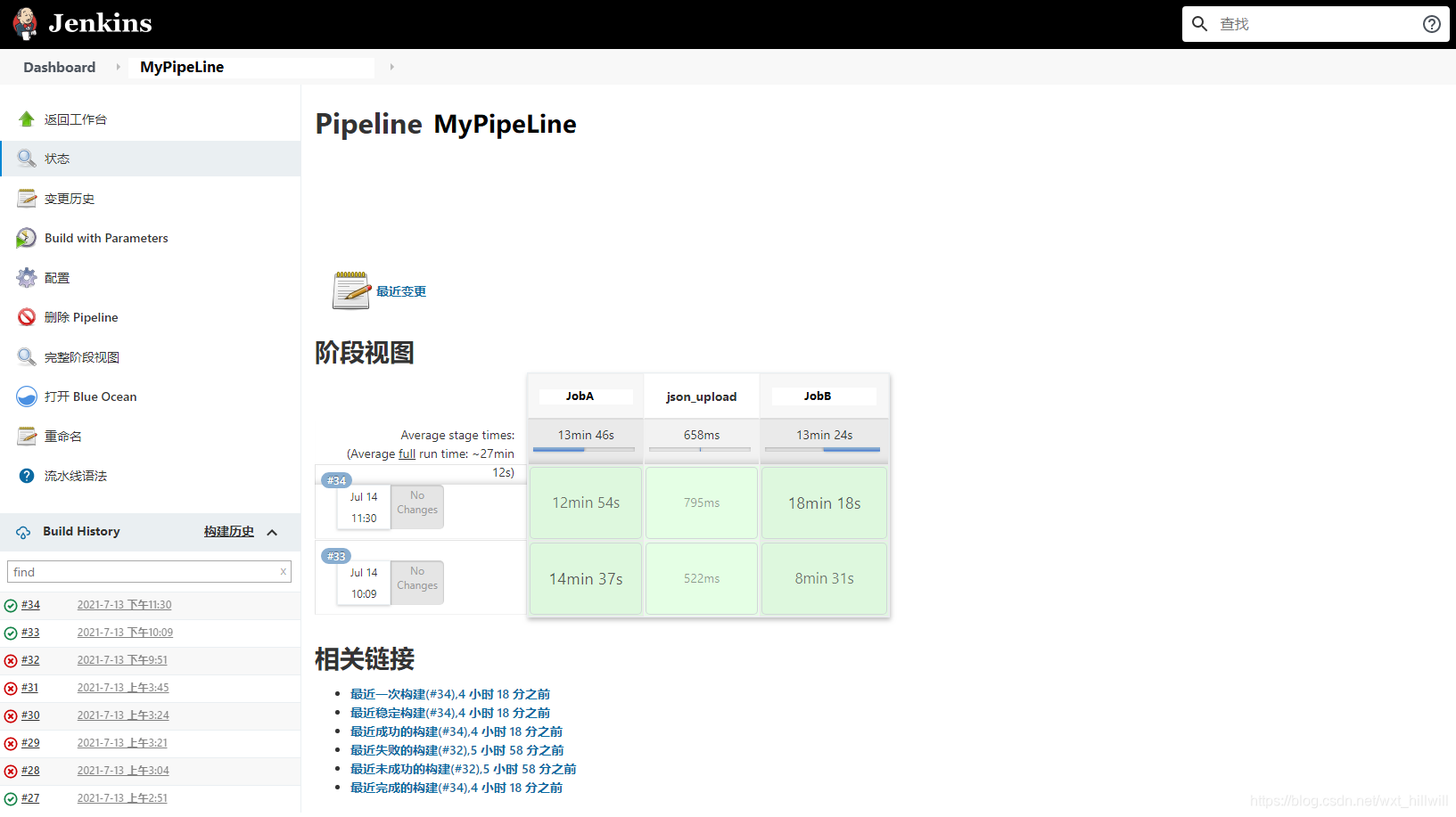 jenkins pipeline之如何串联多个Job_jenkins pipeline build job-CSDN博客