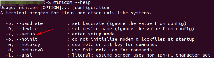 minicom usb serial ubuntu linux commands