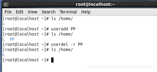 添加和删除用户操作
