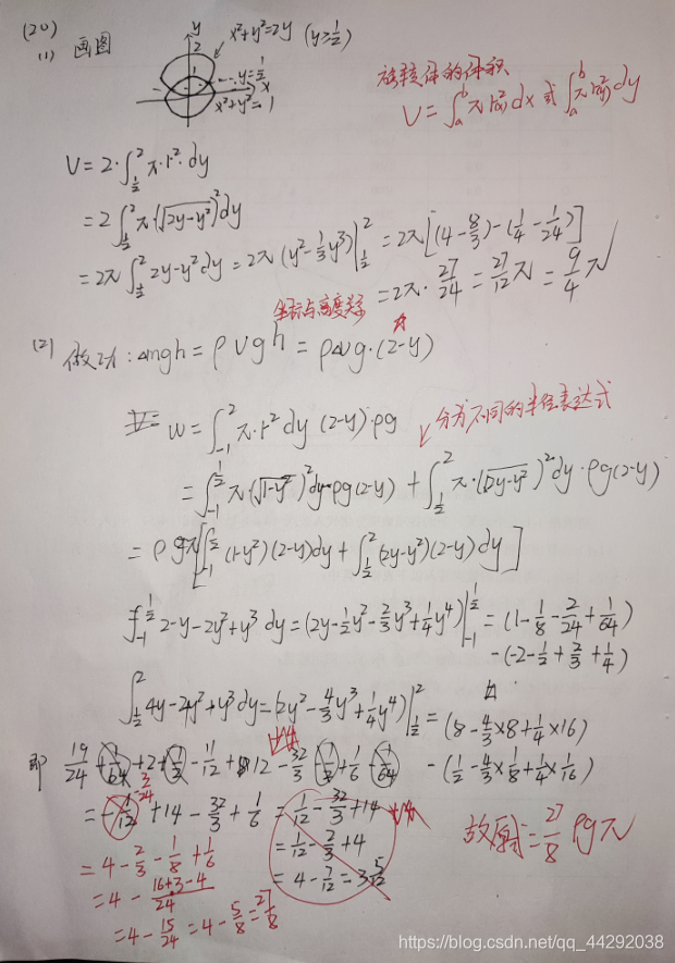 2011考研数学二第(20)题——积分应用:旋转体的体积