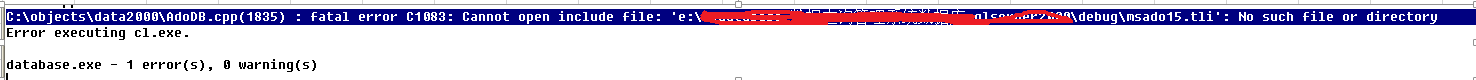 msado15.tli‘: No such file or directory