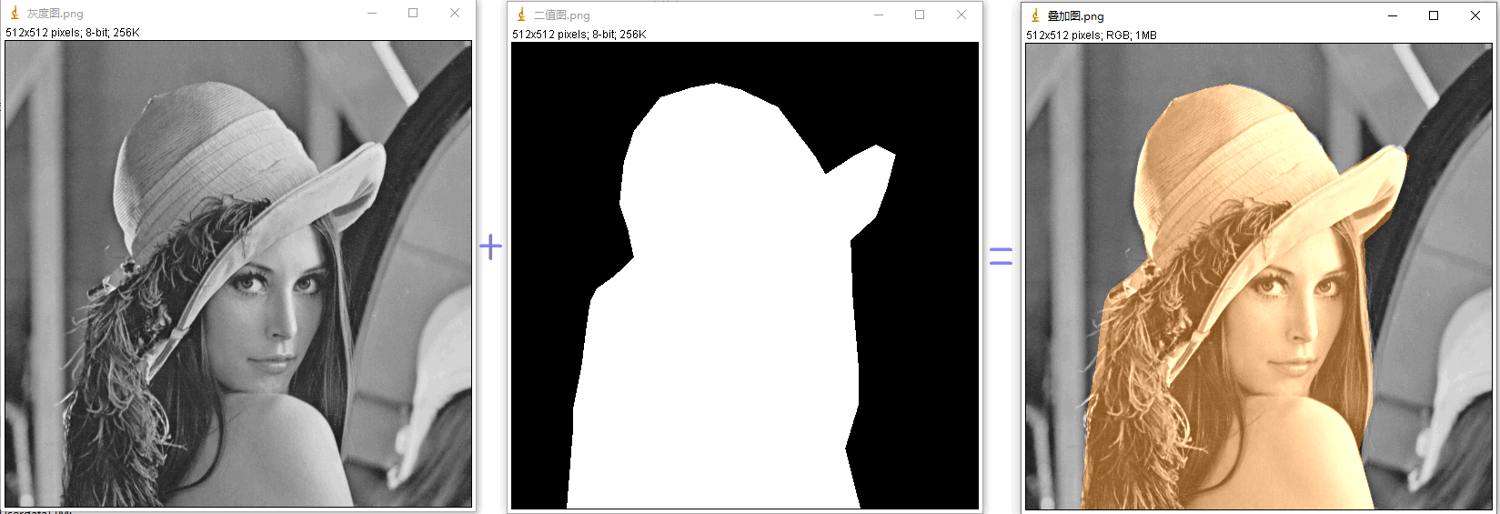 OpenCV灰度图与二值图叠加显示_opencv rgb图与灰度图mask 叠加-CSDN博客