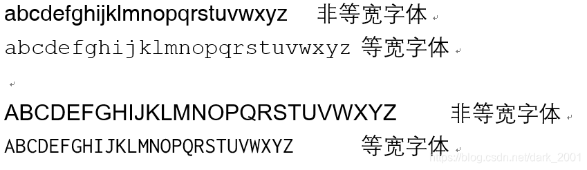 等宽字体 Monospaced Font