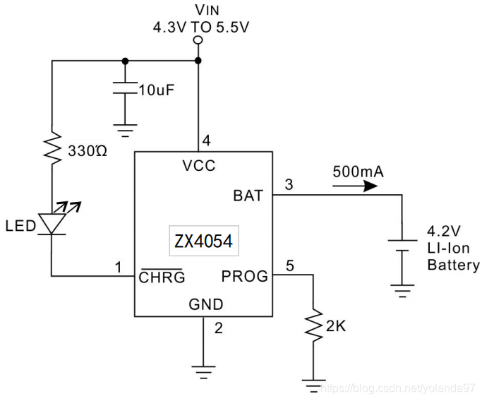 DP4054国产锂电池500mA充电管理芯片替代LTC4054/TC4054