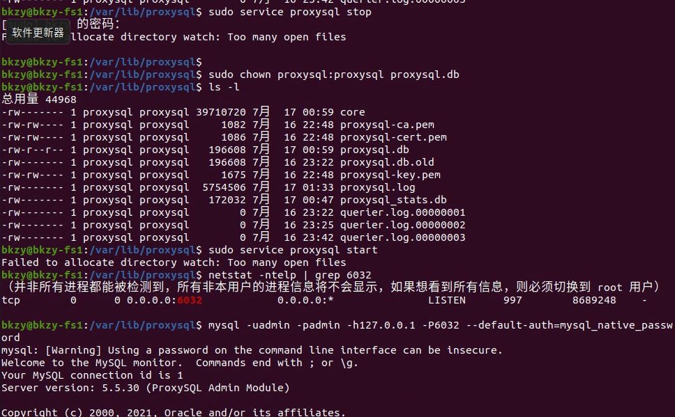 Proxysql error 1045 28000 error 2003 hy000 proxysql