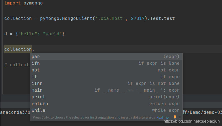 python使用pymongo连接mongo数据库最简单实用的方法_from pymongo import mongoclient-CSDN博客