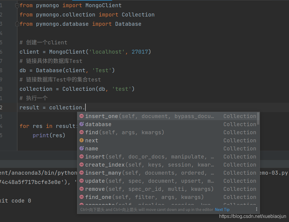 python使用pymongo连接mongo数据库最简单实用的方法_from pymongo import mongoclient-CSDN博客