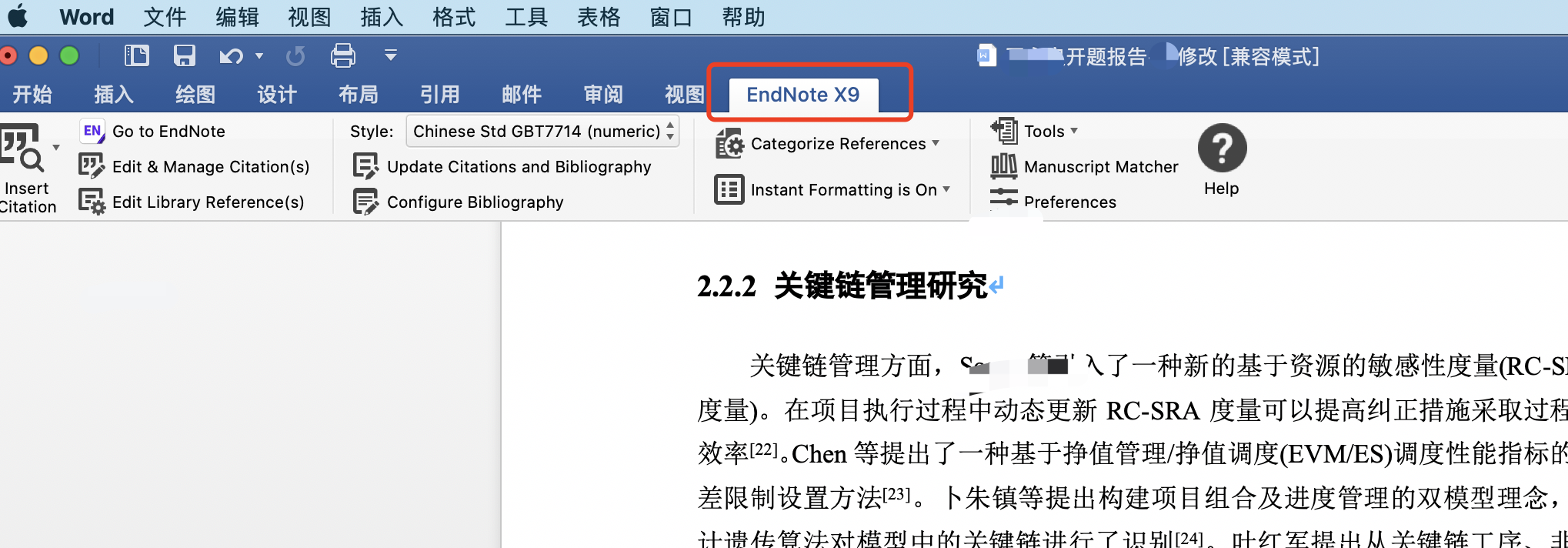 mac endnote cite while you write mac