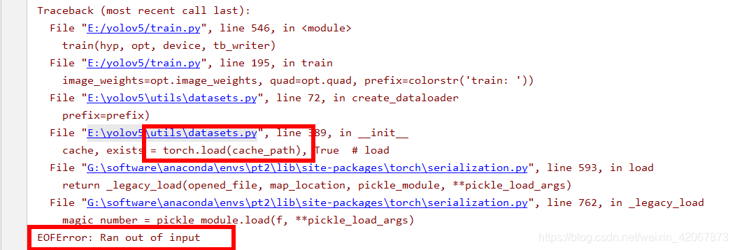 Python报错(Pytorch)]——Eoferror: Ran Out Of Input_Python Eoferror: Ran Out Of  Input_Star星屹程序设计的博客-Csdn博客