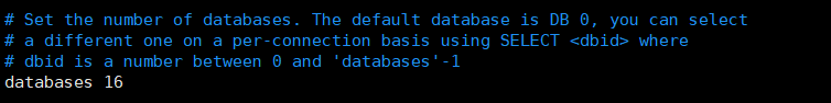 redis数据库个数配置