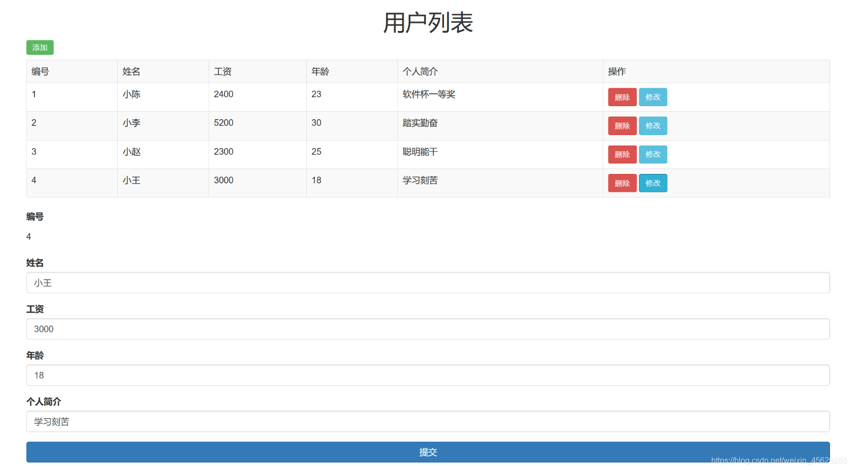 [外链图片转存失败,源站可能有防盗链机制,建议将图片保存下来直接上传(img-bsz7p8mt-1626677532970)(Vue用户列表页面开发.assets/image-20210717175122673.png)]