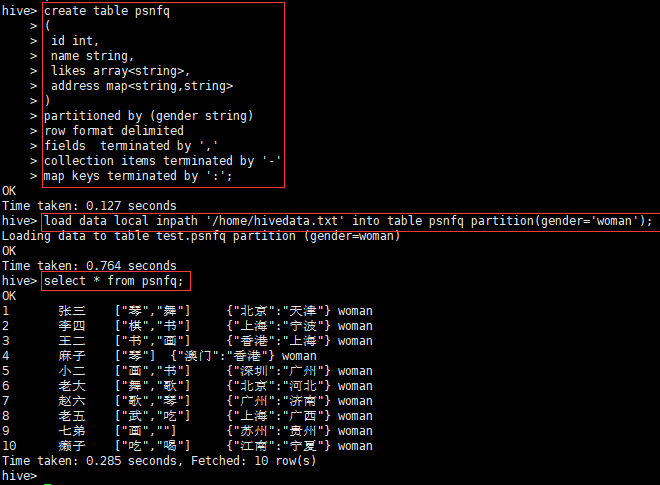 HIVE problem in INSERT data in the table - Programmer Sought