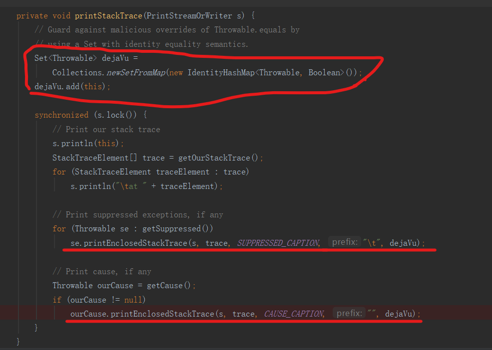 Throwable.printEnclosedStackTrace()_java.lang.throwable