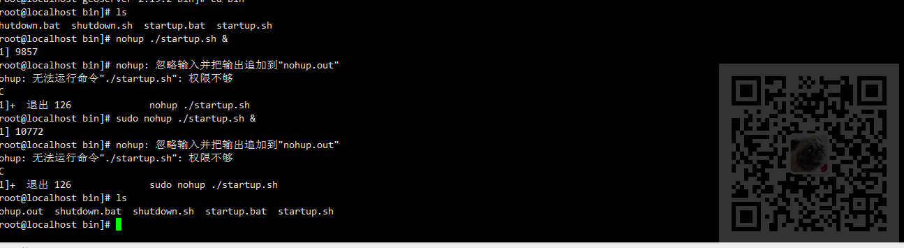 Linux中执行sh文件时提示:nohup: 无法运行命令“./startup.sh“: 权限不够