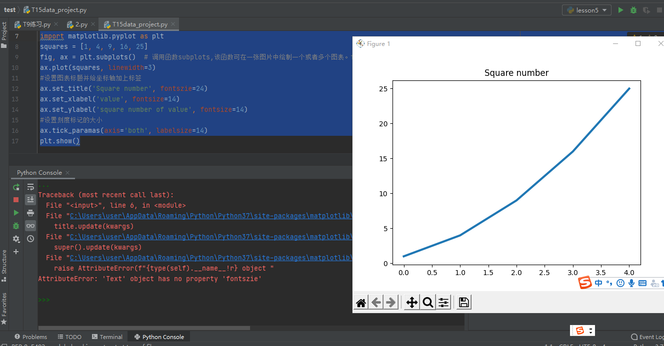 python-15-attributeerror-text-object-has-no-property-fontszie-attributeerror-text