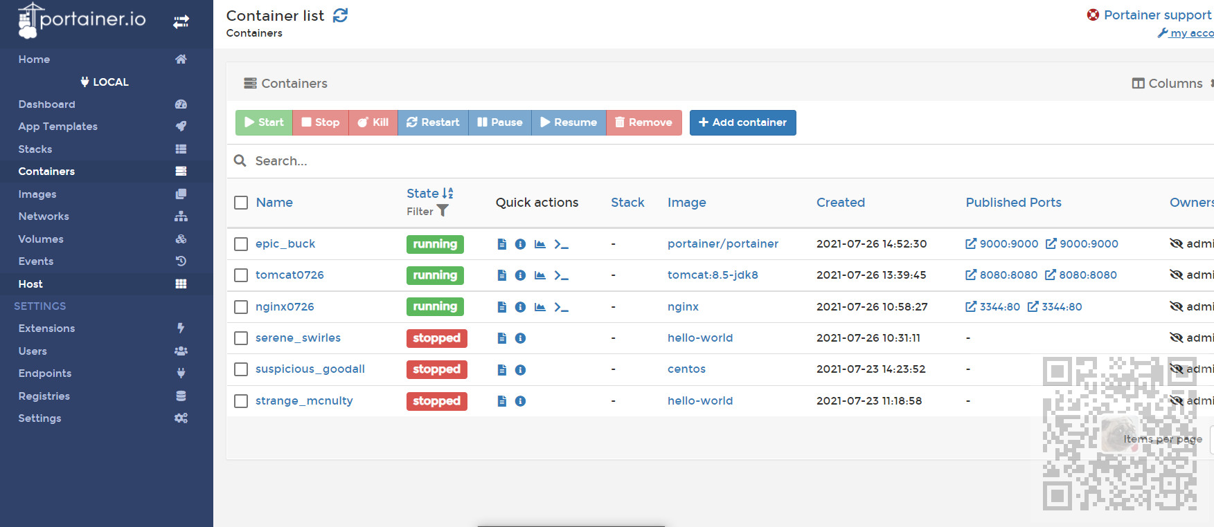 Docker可视化工具portainer的安装与使用