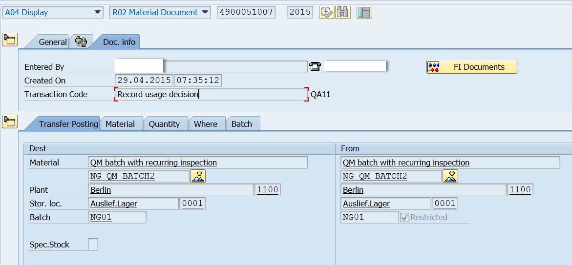 SAP QM Inspection lot creation Recurring inspection_sap recurring