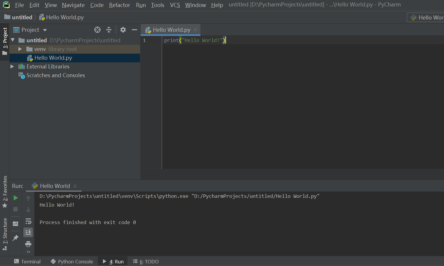 Hello World程序 Pycharm_pycharm hello world程序编写_chaplaRY的博客-CSDN博客