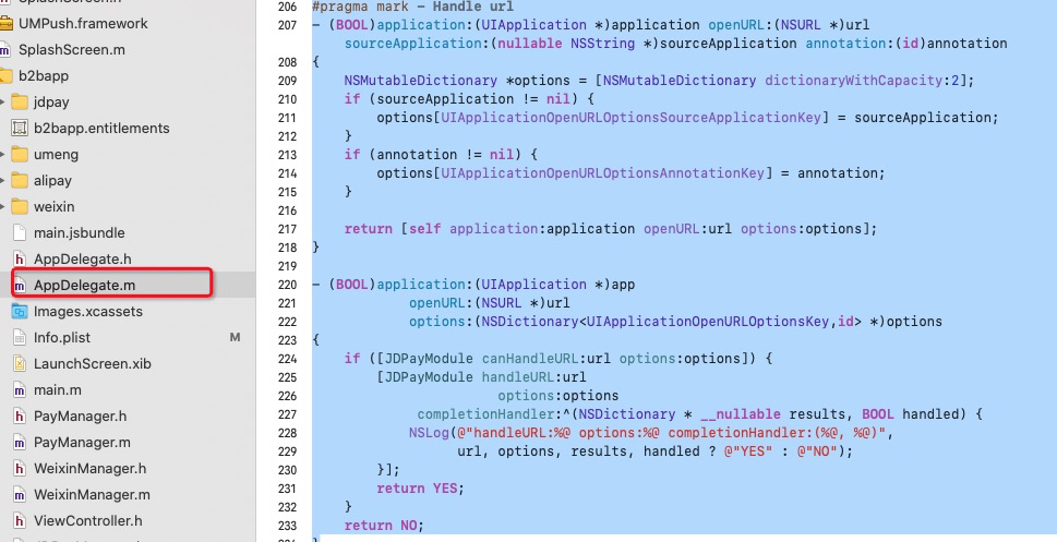 RN对接京东支付sdk(IOS)