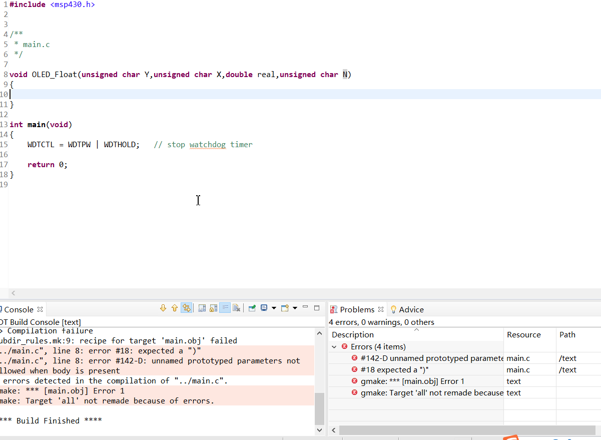 CCS编译器 报 error: expected a “)“ 的错误_expected a )-CSDN博客