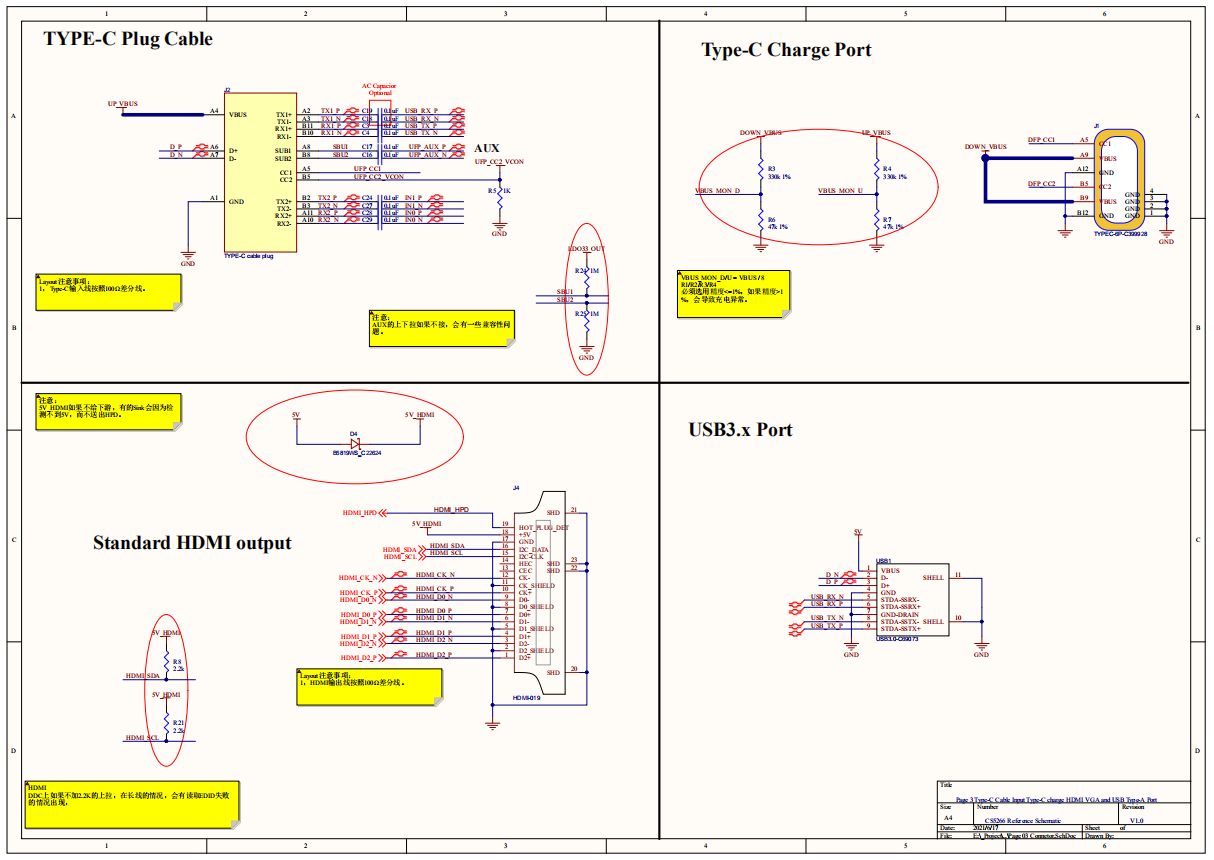 cs5266typec转hdmi4k30hz