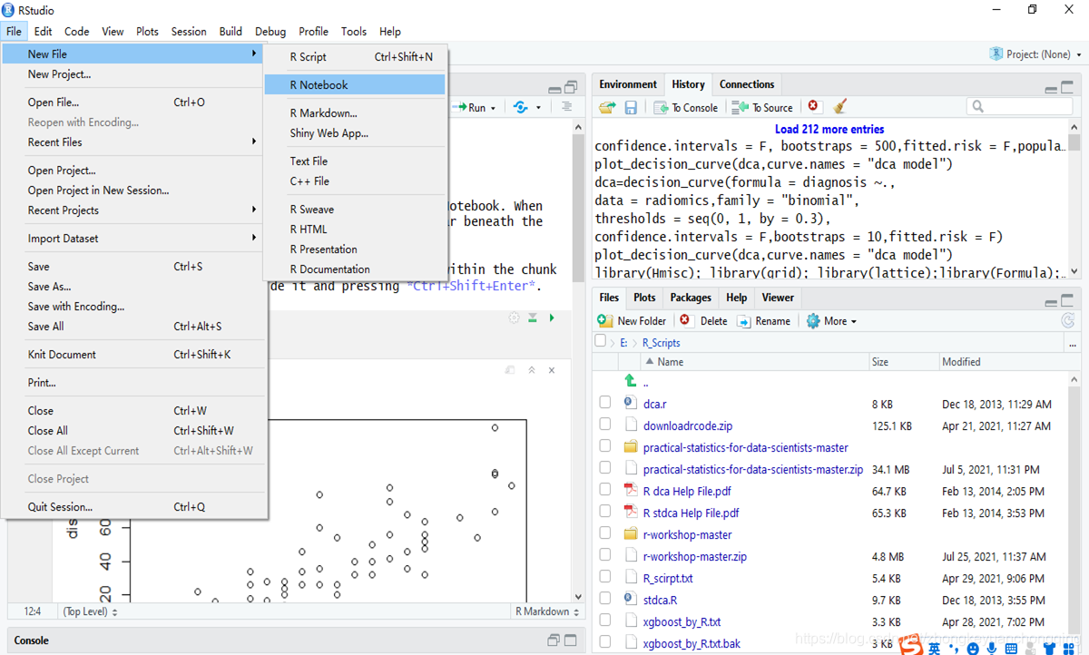 RStudio中为R创建Notebook文件_rstudio怎么创建chunk-CSDN博客