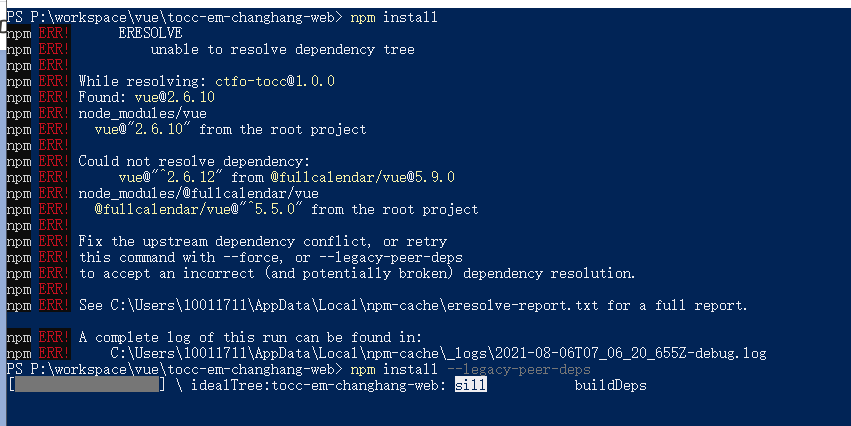npm ERR code ERESOLVE - Programmer Sought