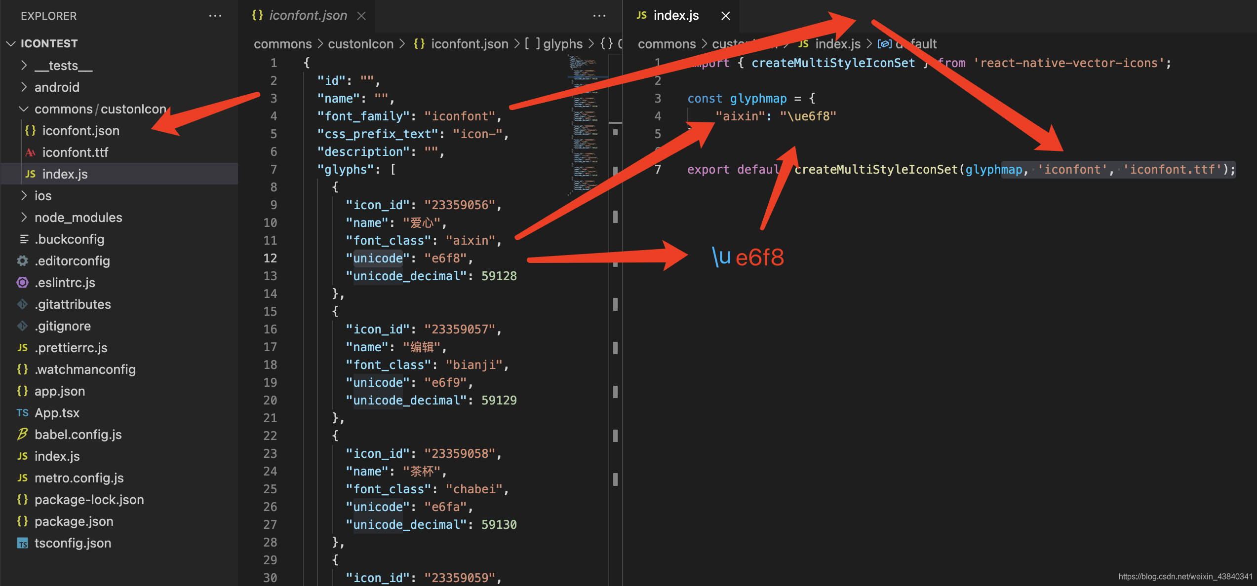 react-native-vector-icons实现在react-native项目优雅的使用阿里图标-CSDN博客