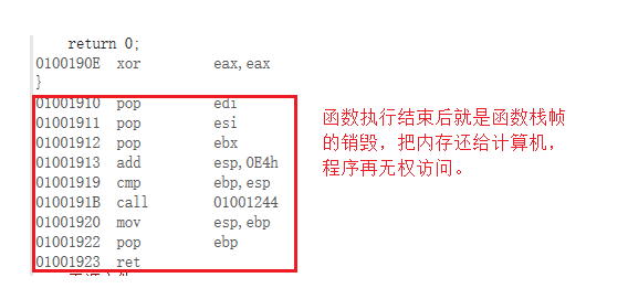 函数栈帧详解