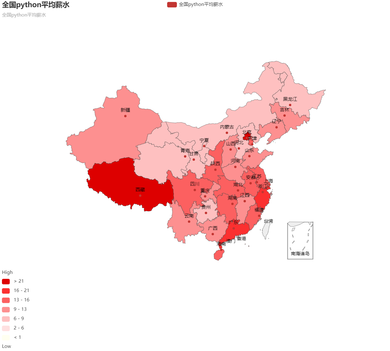 pyecharts安装和爬取前程无忧招聘网站数据分析（二）