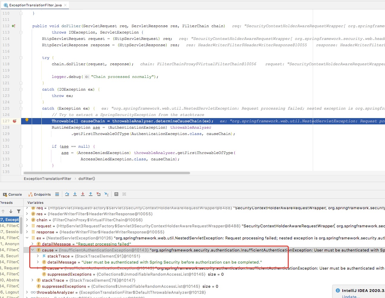 User must be authenticated with Spring Security before authorization