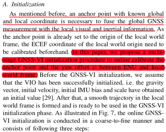 GVINS 程序解读三、 GNSS-VIO联合初始化 （1）