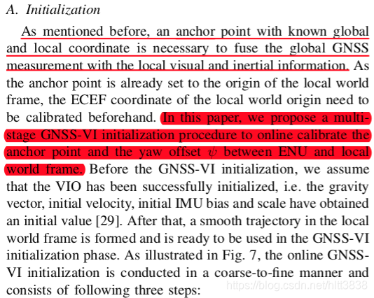 GVINS 程序解读三、 GNSS-VIO联合初始化 （1）