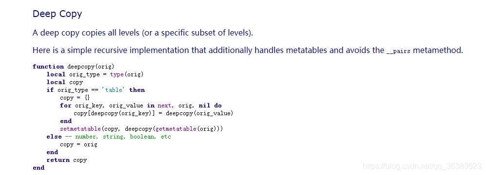 Lua table拷贝函数实现_lua 复制table-CSDN博客