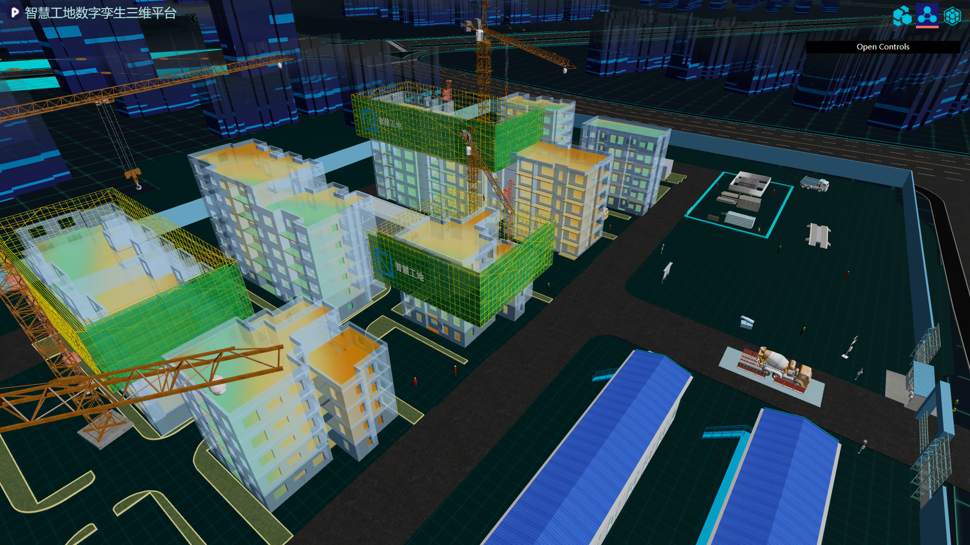 web3d智慧数字三维工地html5threejs实战开发