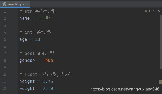 Python基础(注释/算数运算符/变量类型/拼接字符串)