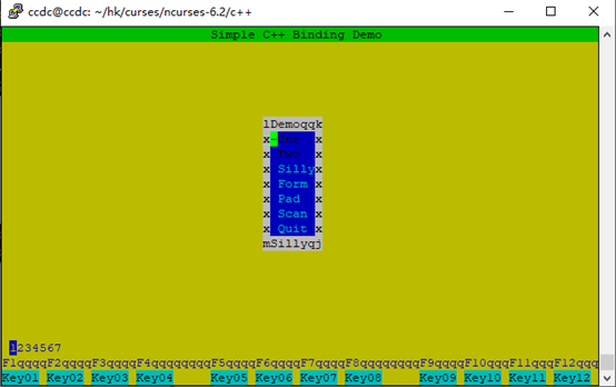 Linux命令行终端图形界面编程库curses
