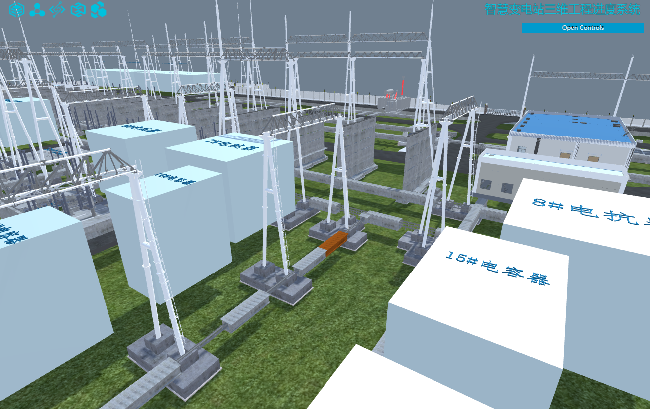 web3d智慧变电站三维工程进度系统webglthreejs实战开发