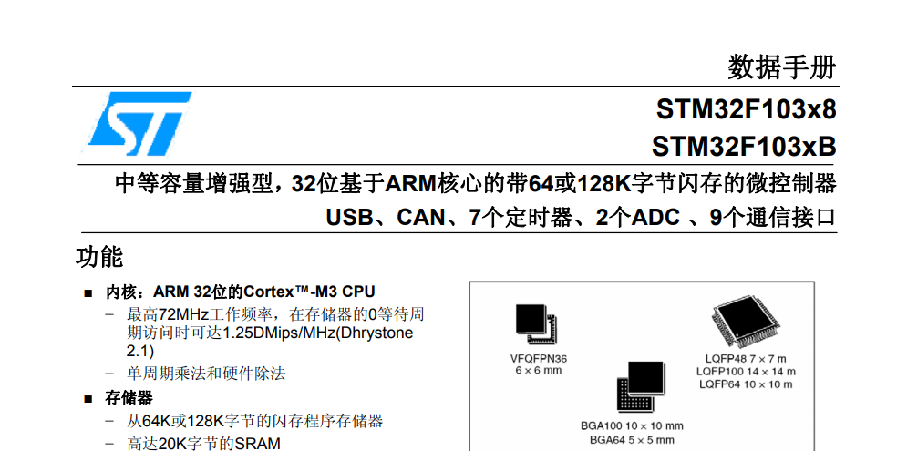 自由 stm32f103c8t6芯片学习原理图+中文数据手册pdf「建议收藏」