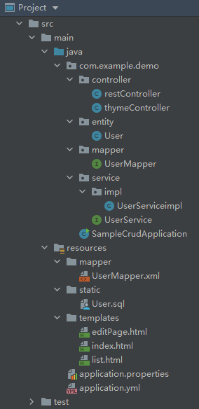 SpringBoot+mybatis+postgreSQL+thymeleaf增删改查