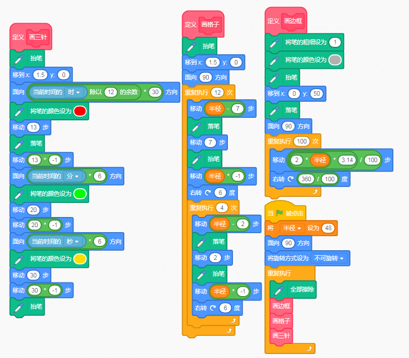 scratch积木编程微进阶纯画笔时钟单角色