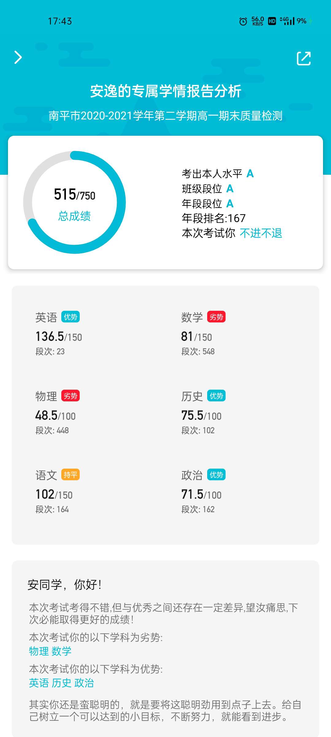 好分数学生家长查排名成绩