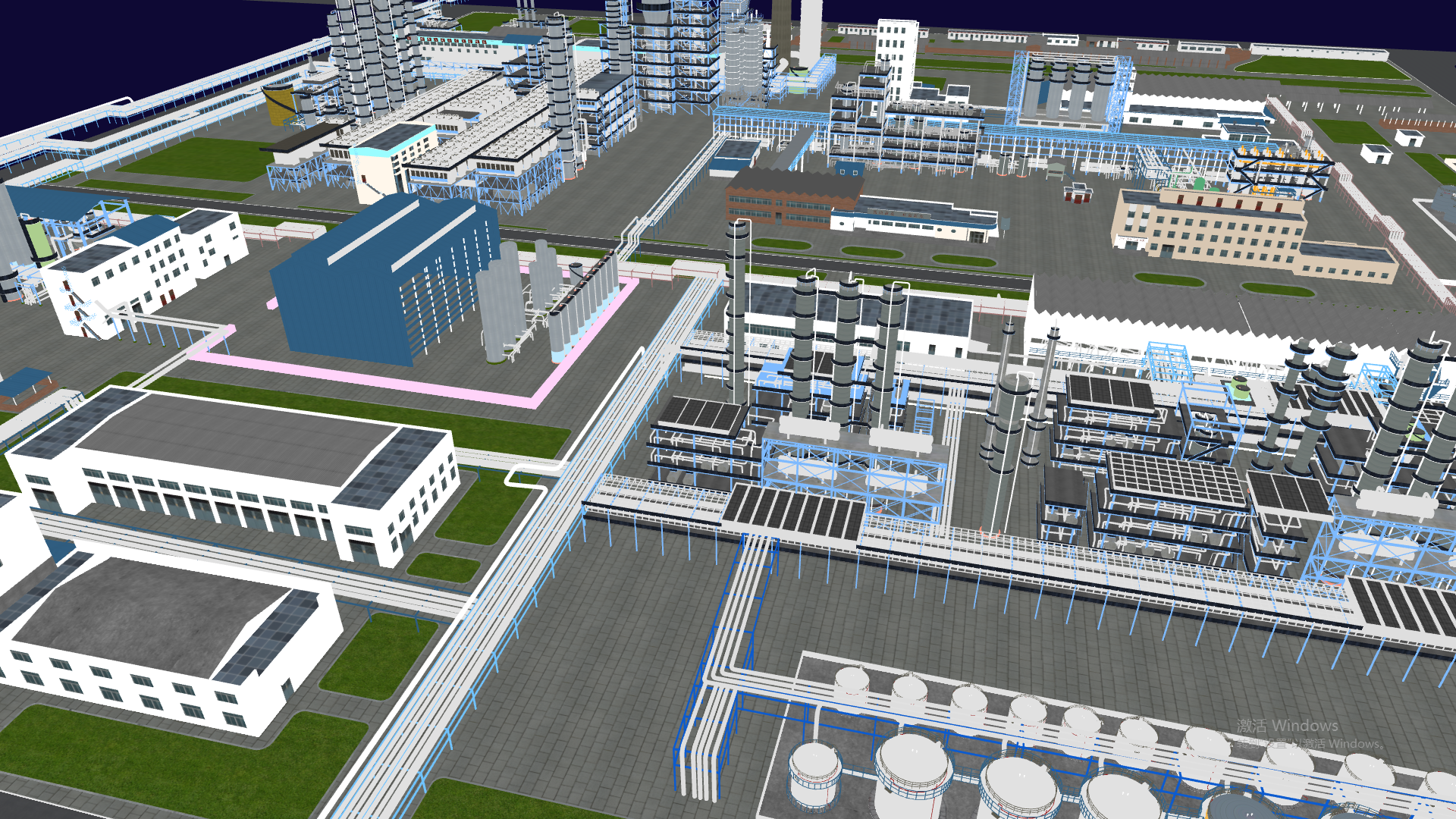 threejs工厂模型3dmax模型objmtl格式源文件下载