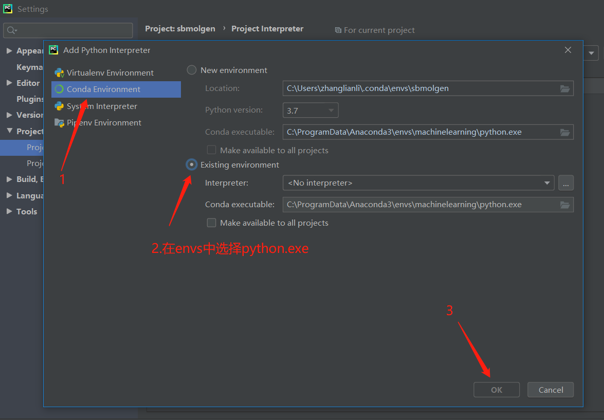 pycharm-conda-terminal-rdkit-pycharm-rdkit